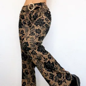 90s Floral Flare Pants