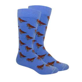 Bob-White Crew Socks in Della Blue