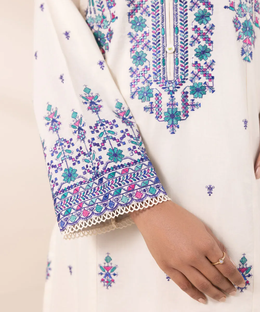 Embroidered Cambric Shirt