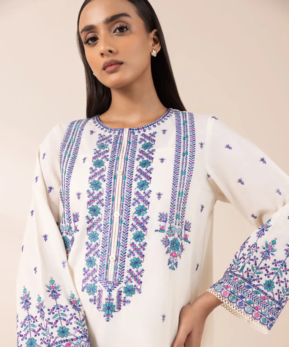 Embroidered Cambric Shirt