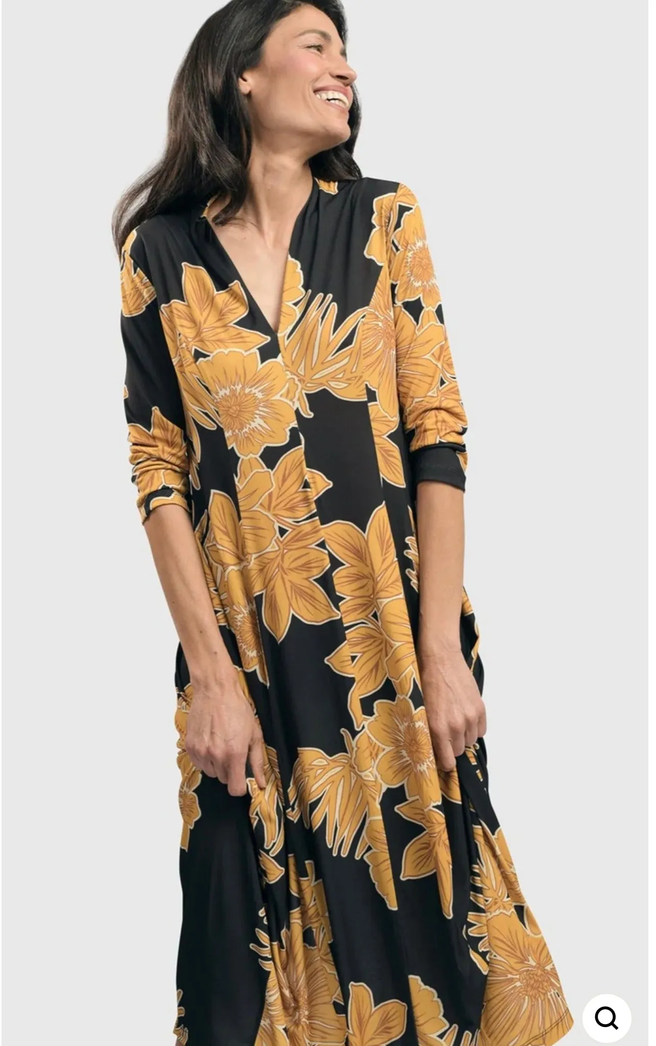 ISLAND COCOON DRESS, GOLD ALEMBIKA 7SD149G
