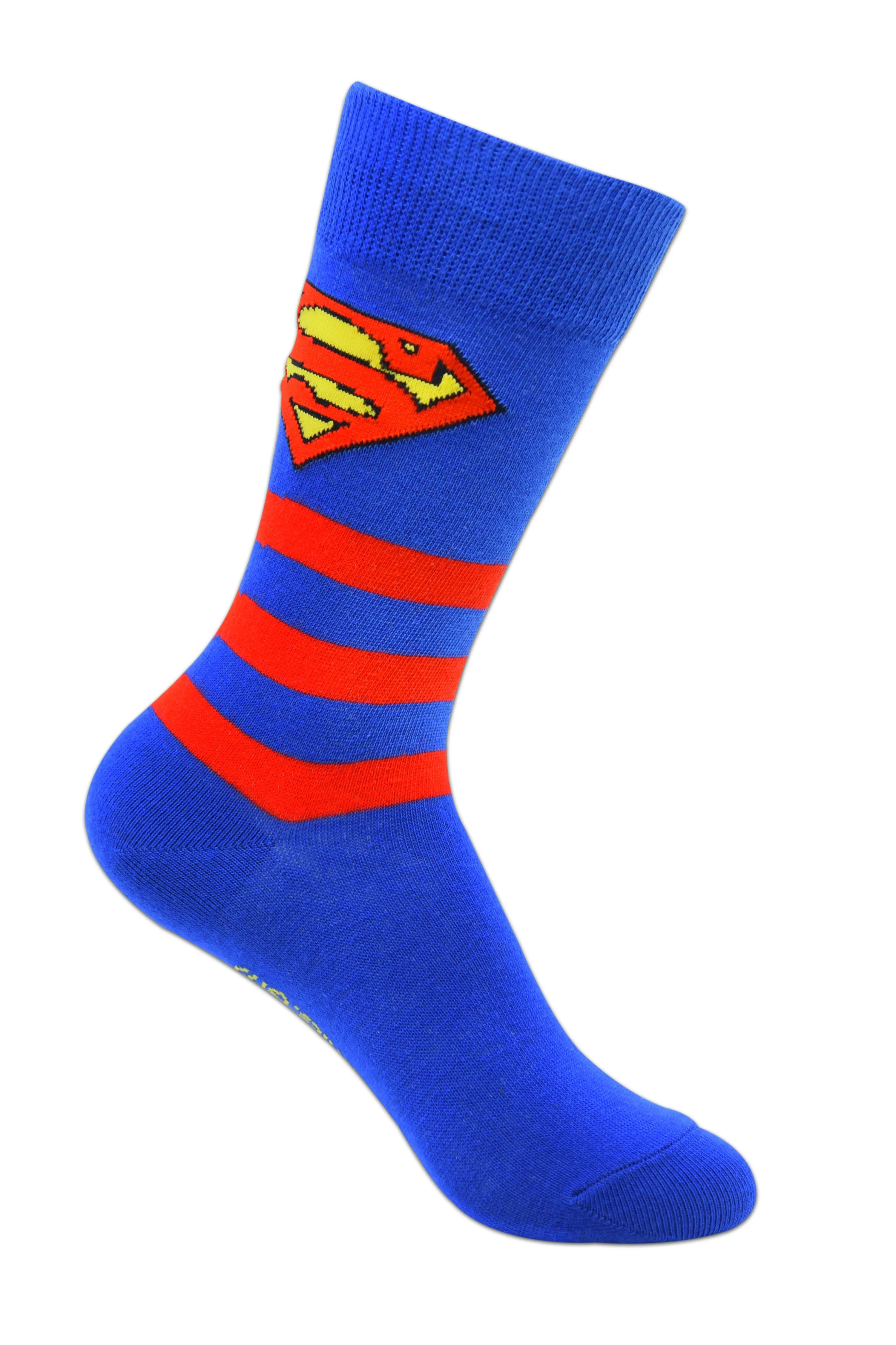 Justice League By Balenzia Crew Socks for Kids (Pack of 3 Pairs/1U)(7-9 YEARS)