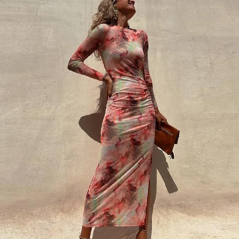 LUX Verona Long Sleeve Party Dress