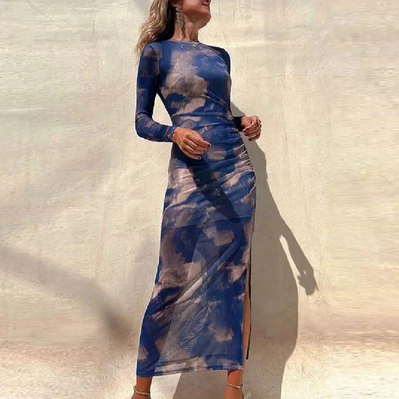 LUX Verona Long Sleeve Party Dress