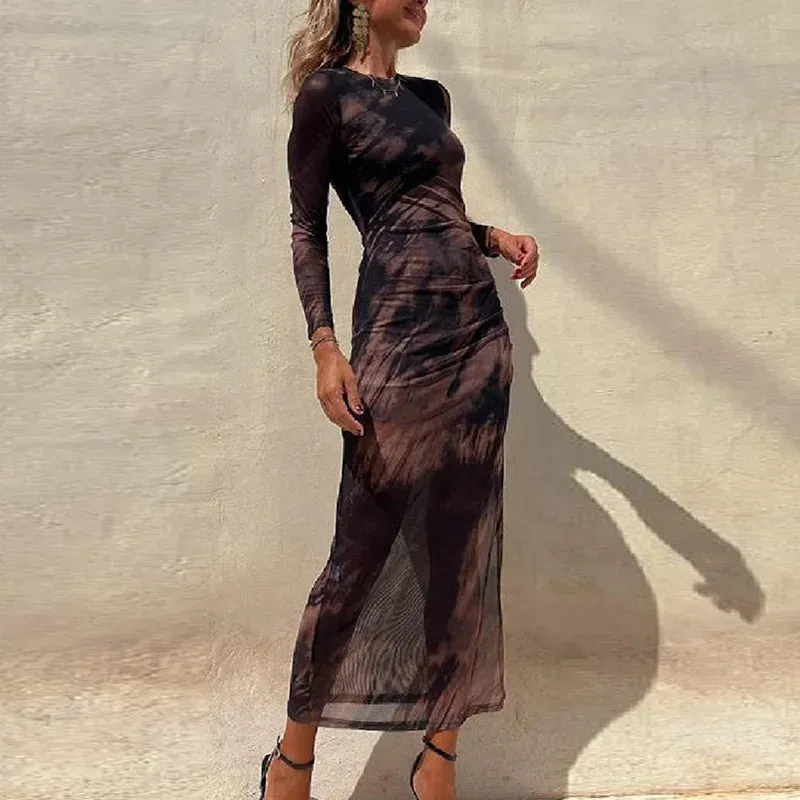 LUX Verona Long Sleeve Party Dress