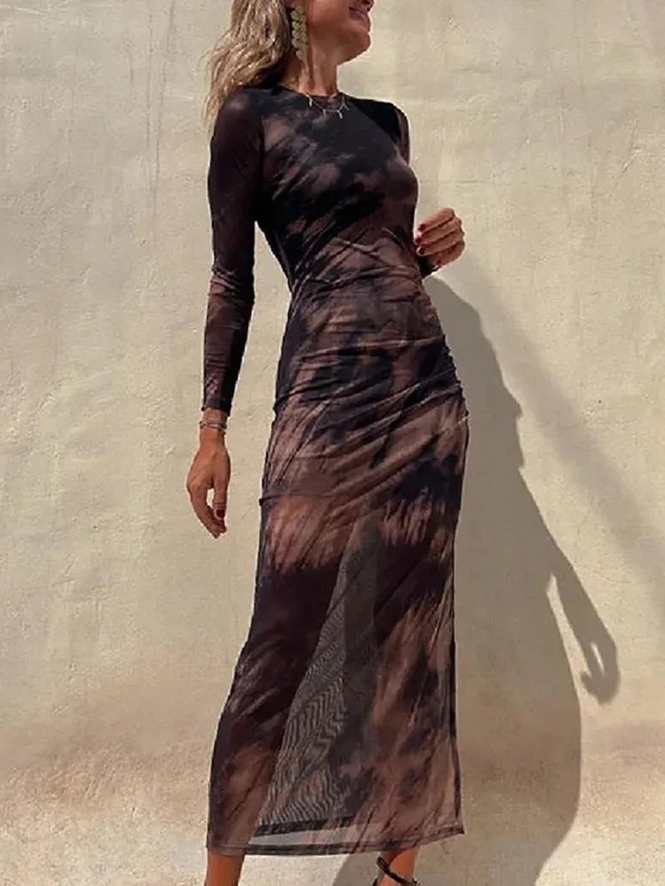 LUX Verona Long Sleeve Party Dress