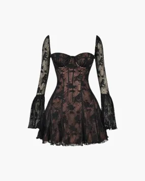 Mariette – Vintage-inspired print – Lace dress