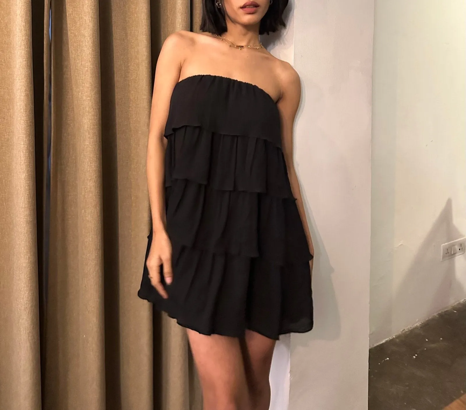 Midnight Ruffle Dress