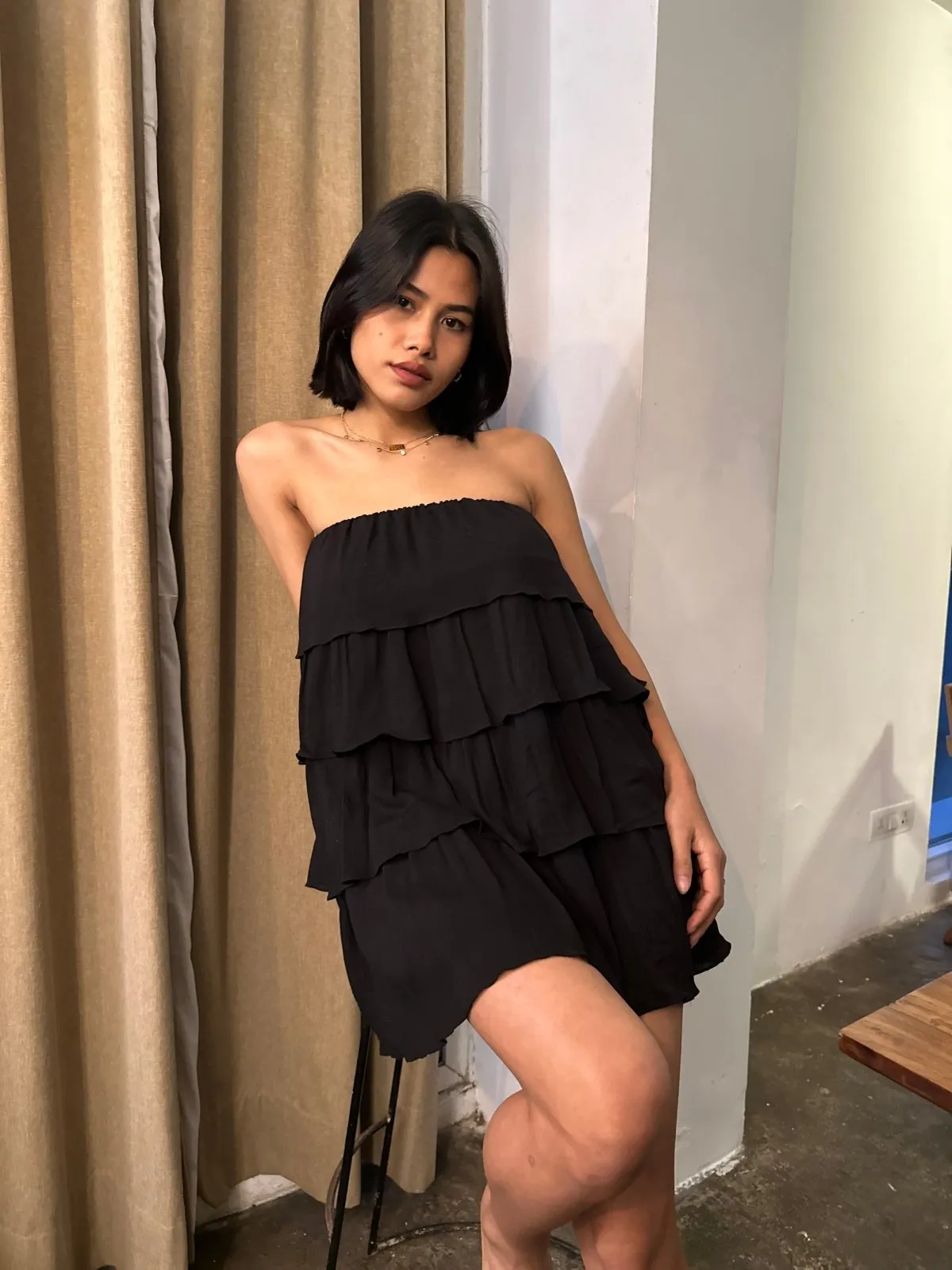 Midnight Ruffle Dress