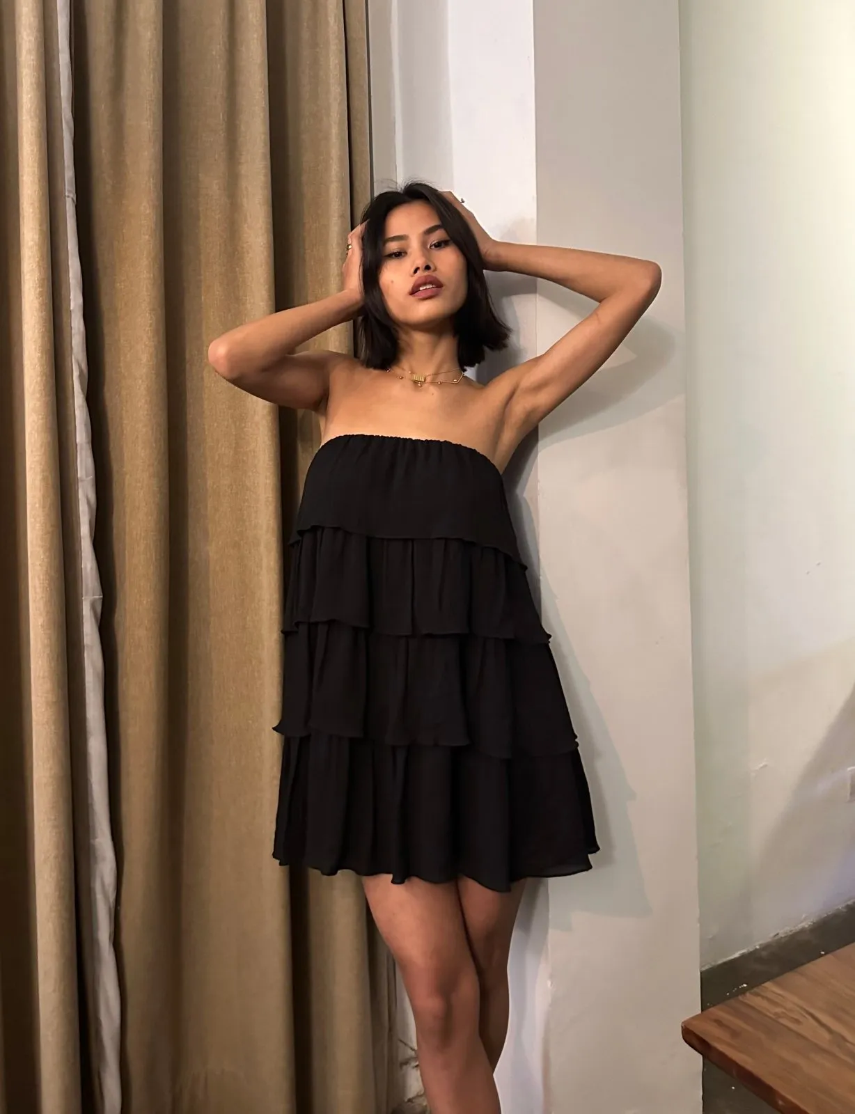 Midnight Ruffle Dress