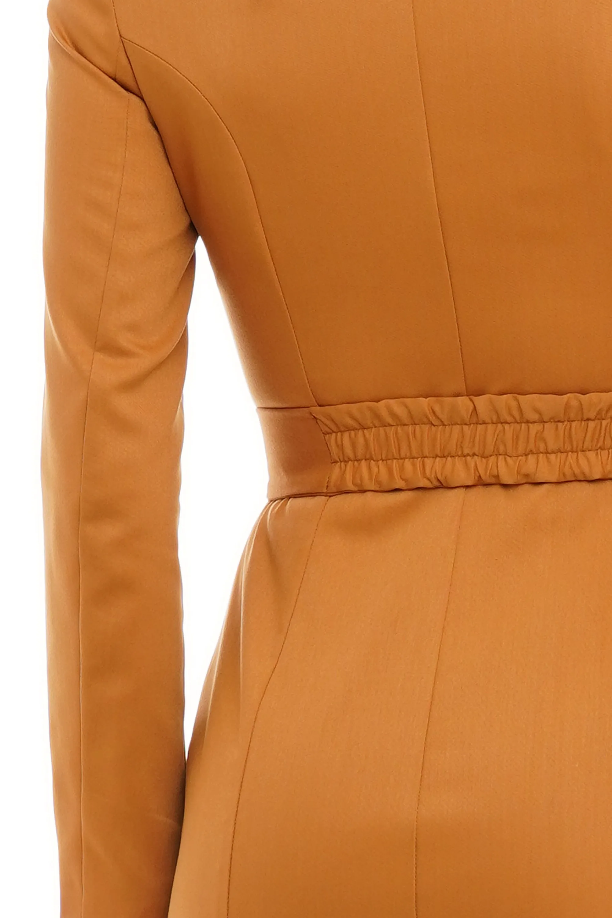 Mustard shawl collar blazer dress