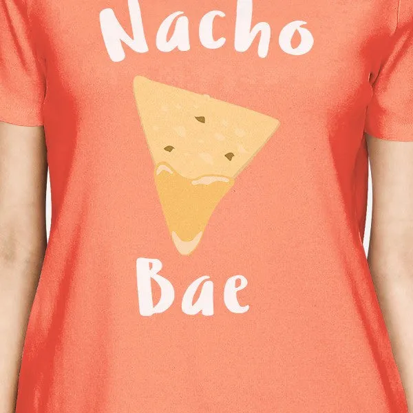 Nocho Bae Women's Peach T-shirt Simple Typography Cute Graphic Tee